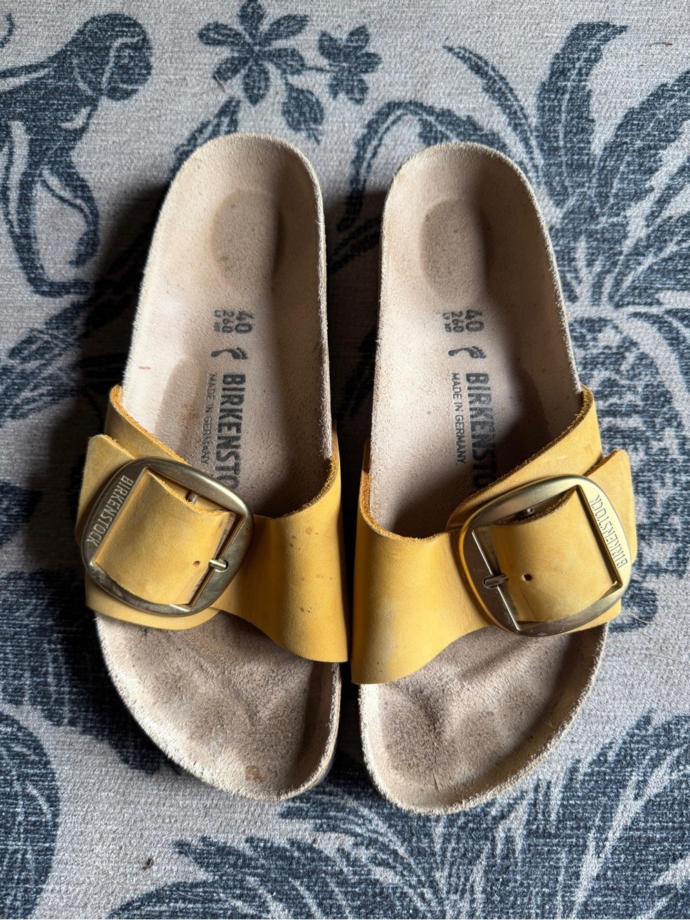 Birkenstock Big Buckle Yellow Madrid Slip-On Sandals